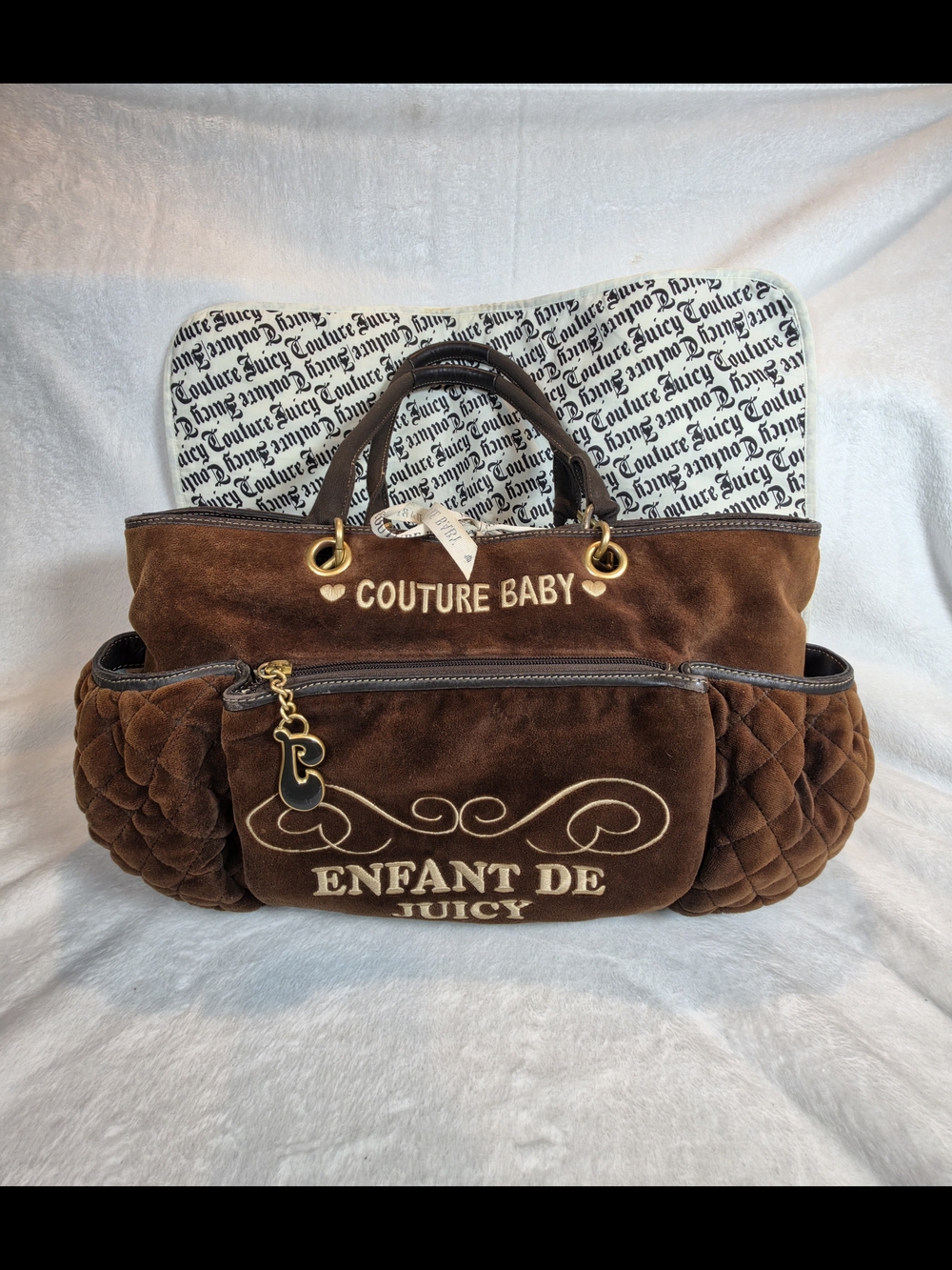 Juicy Couture Brown 'Couture Baby' Enfant De Juicy Tote Bag
